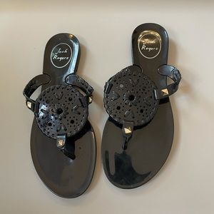 Jack Rogers size 6 jelly sandals black